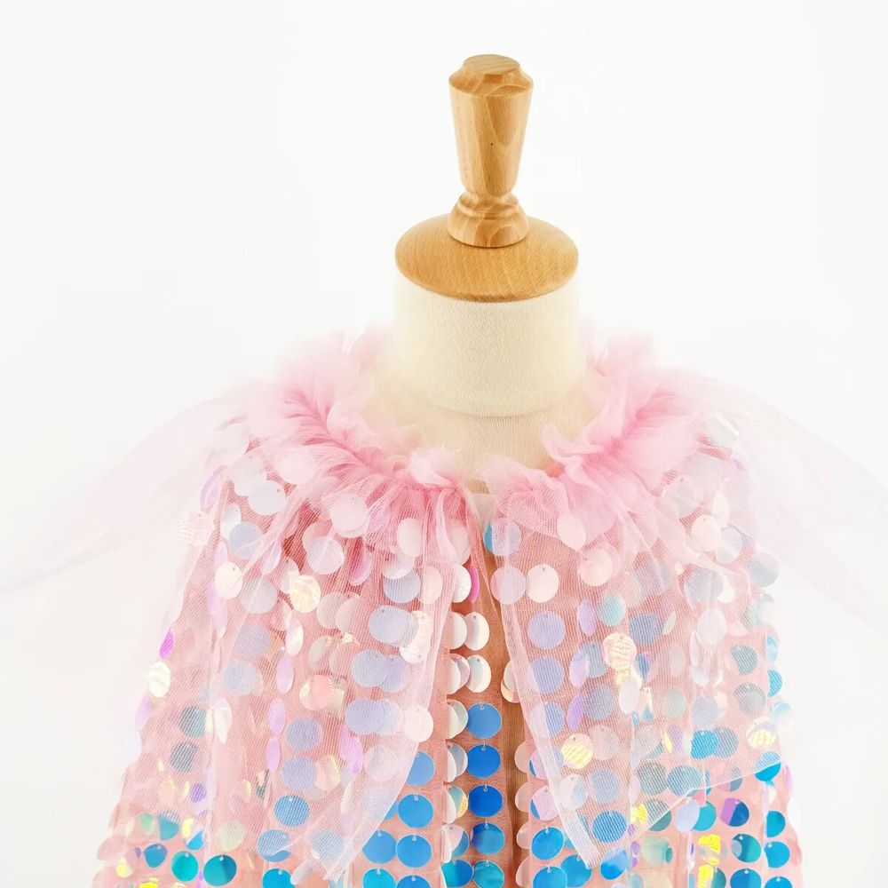 Children's dress-up - Galaxia Pink Sequin Cape TU - Costume - LABAY