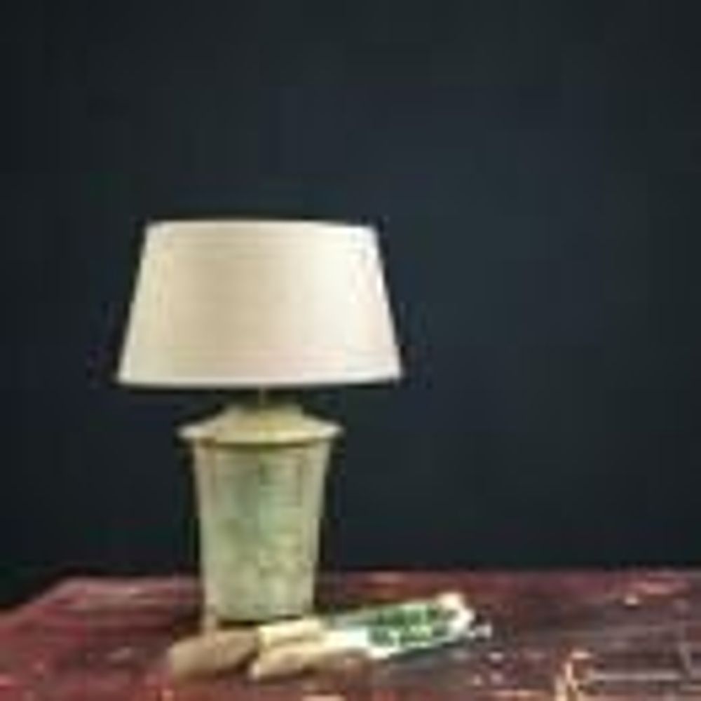 Table lamps - Grey Pottery Table Lamps - THE SILK ROAD COLLECTION