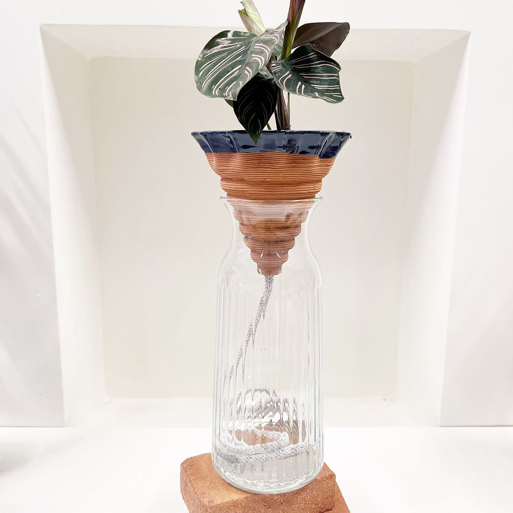 Vases - Nomad ENAMELLED — the autonomous 3D TERRACOTTA vase - COMMON PLACE YOUR URBAN JUNGLE