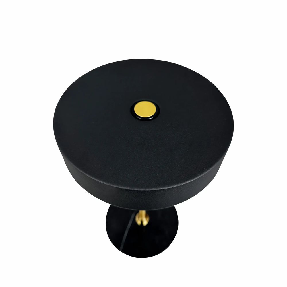 Lampes de table - Lampe de table LED rechargeable MOONLIGHT noire, laiton, marbre - DYBERG LARSEN