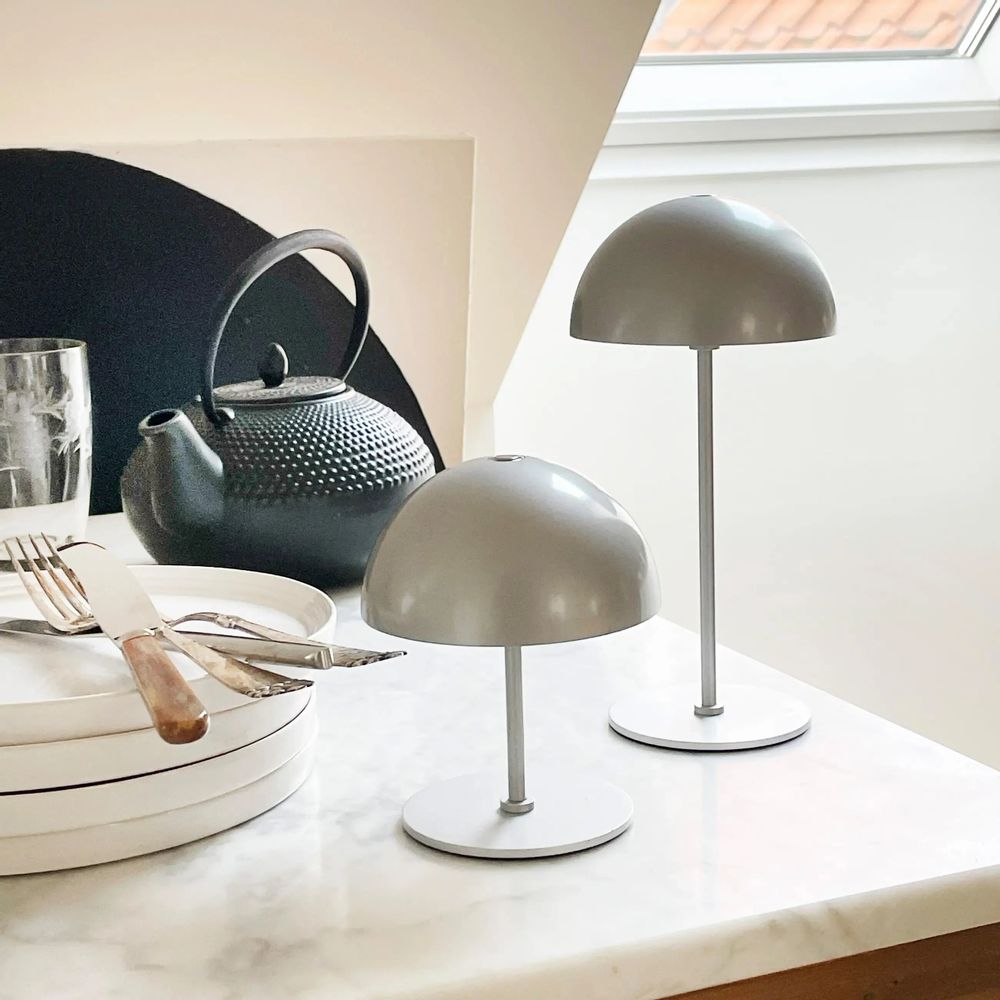Table lamps - ALONG LED Mini Table Lamp silver 2 pcs in box - DYBERG LARSEN