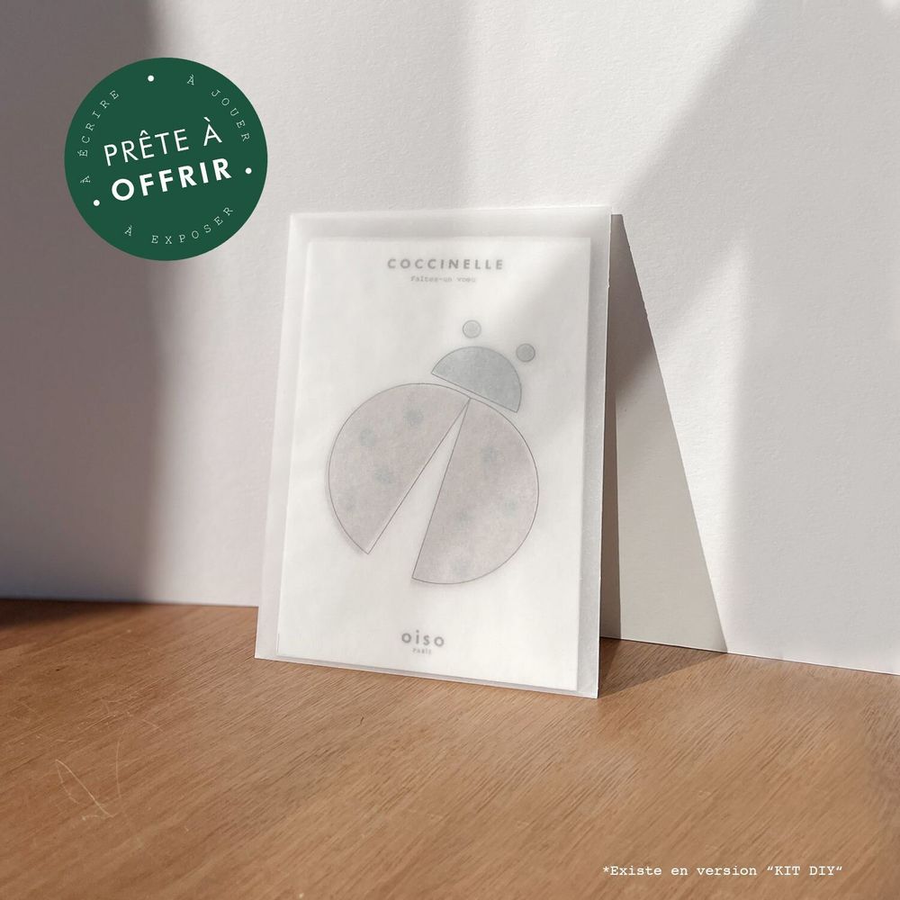 Cadeaux - COCCINELLE Carte-tableau à effeuiller OISO® - Blanc ou Kraft - OISO