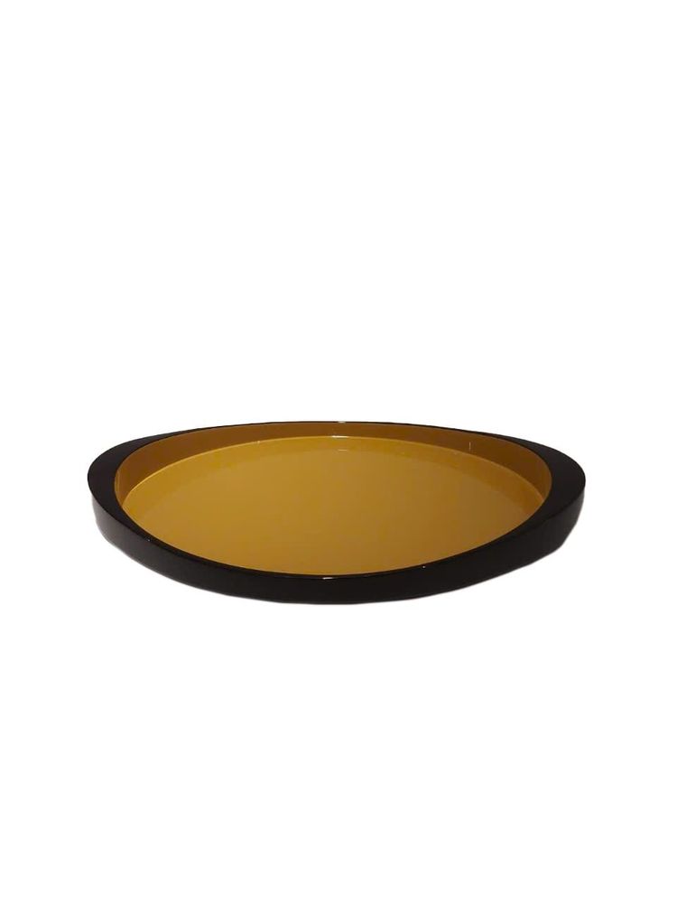 Plateaux - INES - Plateau ovale en laque bicolore - MAI HOME DECOR PTE LIMITED