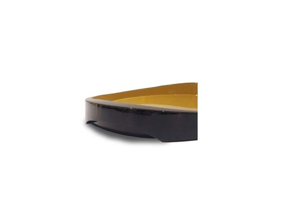 Plateaux - INES - Plateau ovale en laque bicolore - MAI HOME DECOR PTE LIMITED