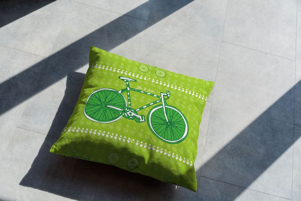 Tissus pour extérieurs - Housse de coussin outdoor Bici 45 x 45 - Design by Juan de Lascurain - ARTDECORIS