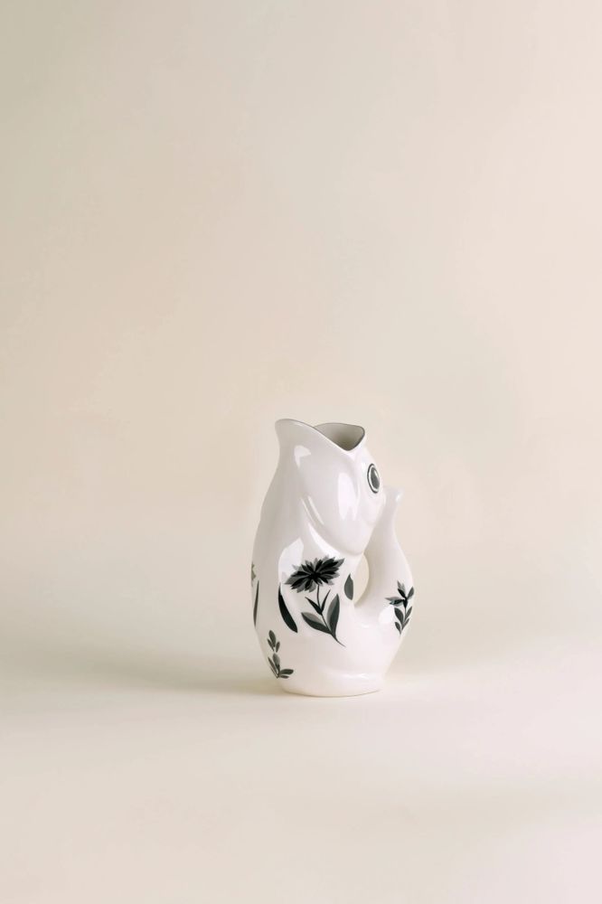 Decorative objects - GlouGlou Carafe Hand-Painted - Painted Black Carnation - CHAROLLES