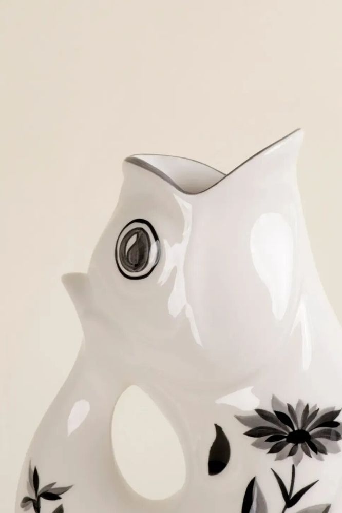 Decorative objects - GlouGlou Carafe Hand-Painted - Painted Black Carnation - CHAROLLES