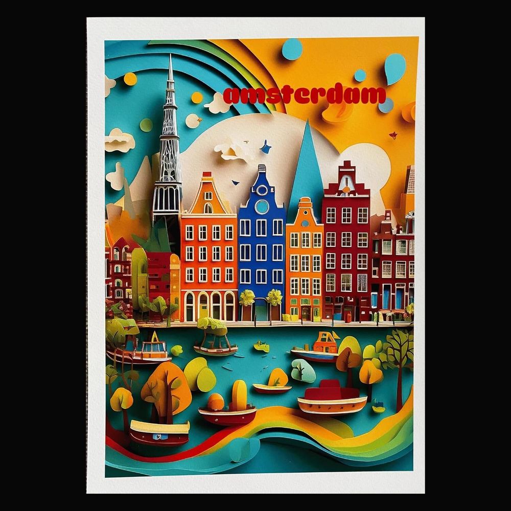 Affiches - Affiche Amsterdam II - ËME CULTURE ART