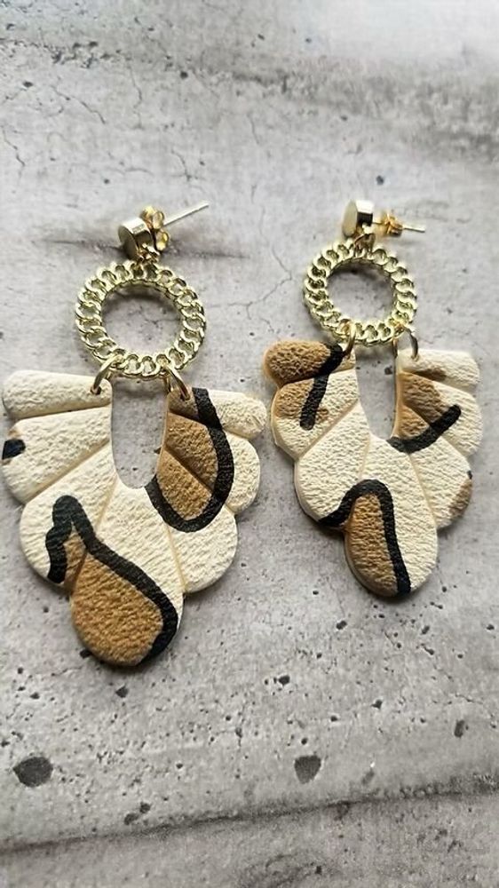Jewelry - JANET leopard pendant earrings - LES TRÉSORS DE CIA