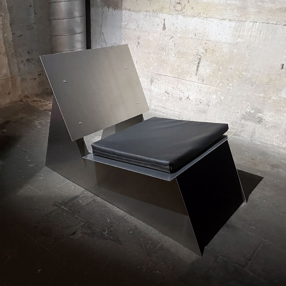 Lawn armchairs - Aluminum Lounge Chair - Metallic Minimalistic Designer Armchair - CASE STUDIOS