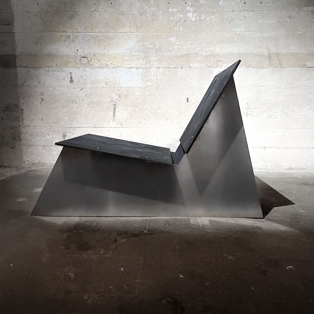 Lawn armchairs - Aluminum Lounge Chair - Metallic Minimalistic Designer Armchair - CASE STUDIOS