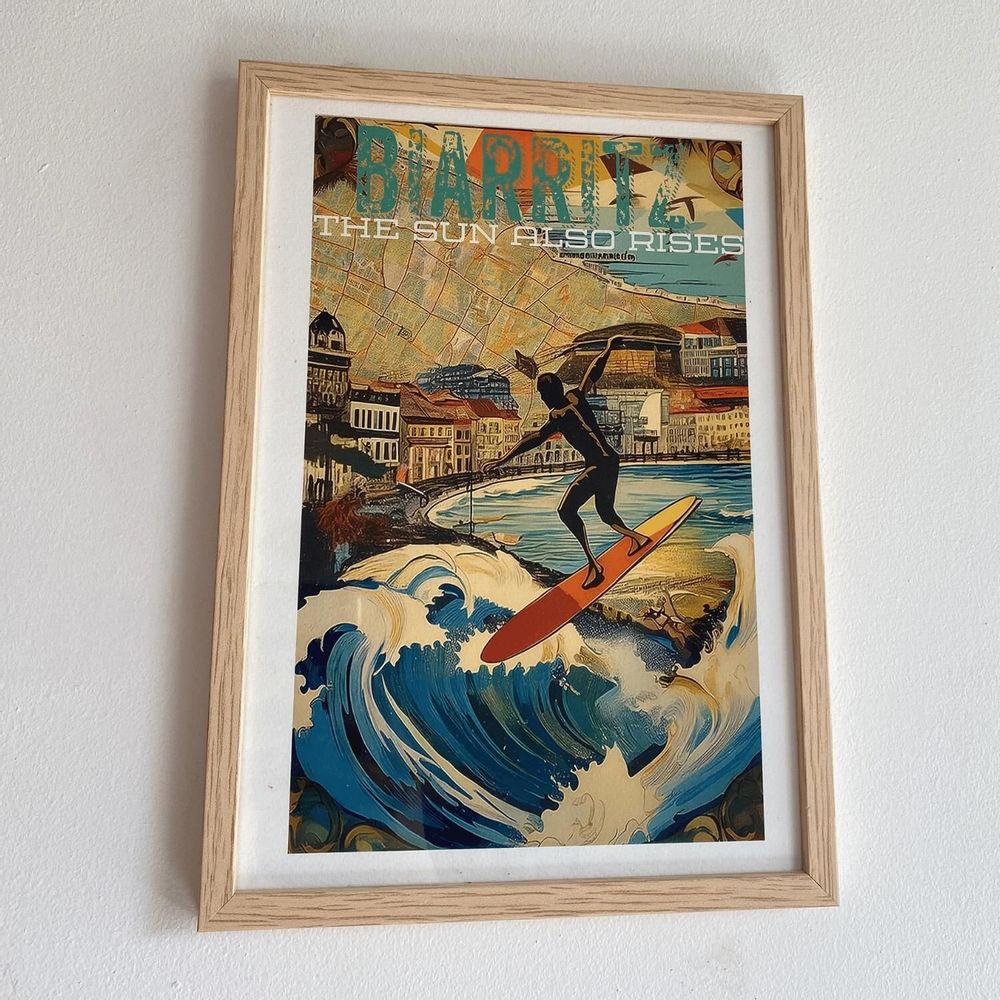 Poster - Biarritz A4 poster - ËME CULTURE ART
