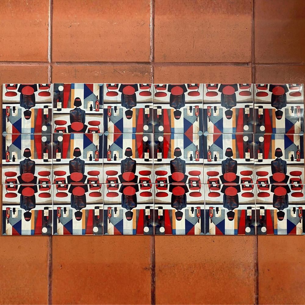 Wall panels - Decorative Art Tile Sign - 50's Bar - ËME CULTURE ART
