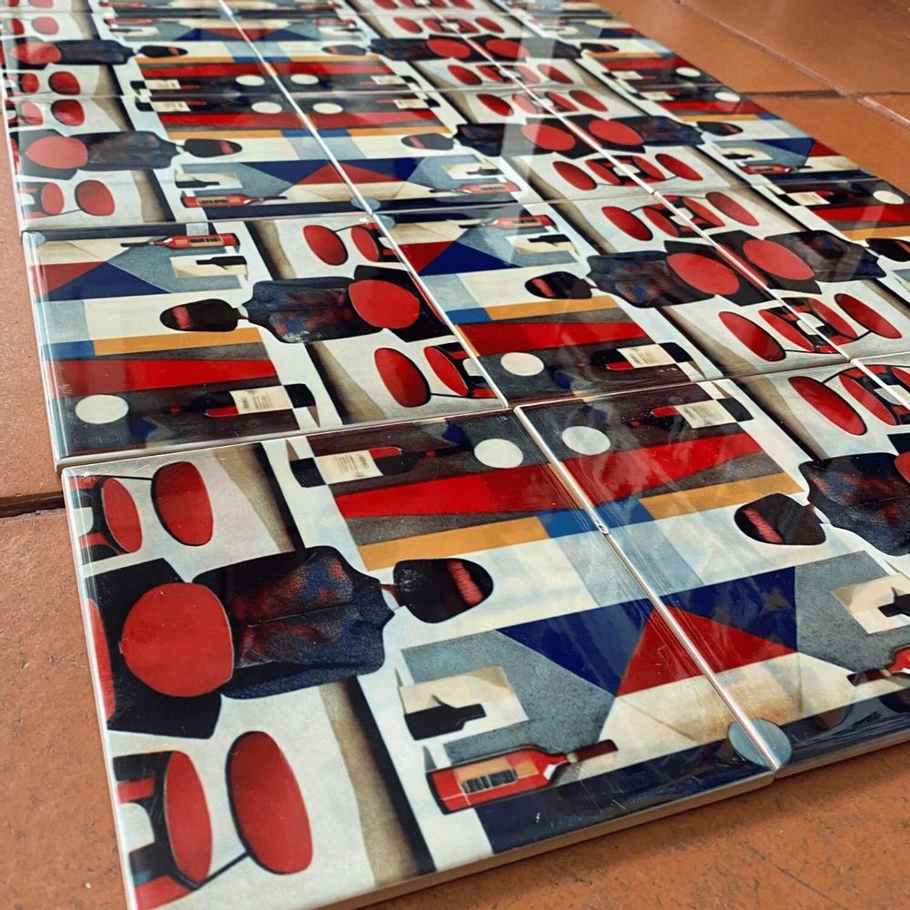 Wall panels - Decorative Art Tile Sign - 50's Bar - ËME CULTURE ART