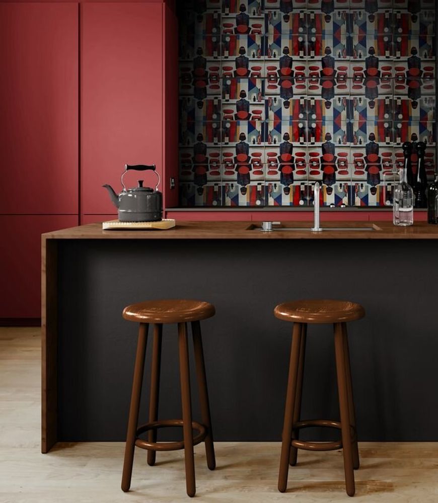 Revêtements muraux - Panneau Décoratif en Carreaux d’Art - 50´s Bar - ËME CULTURE ART