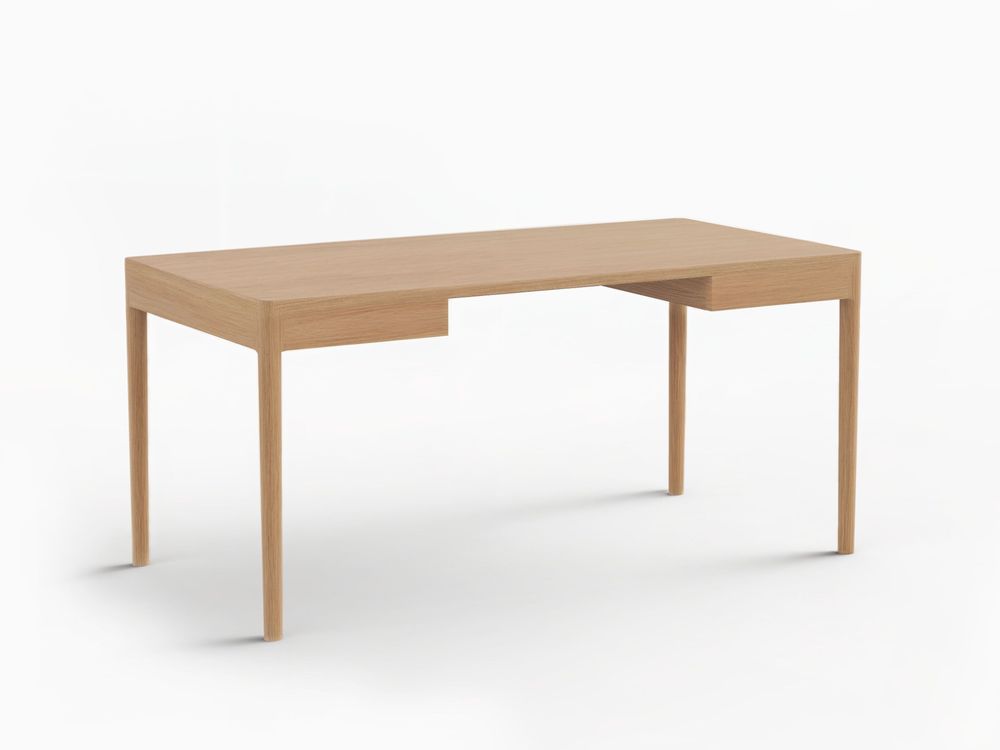 Mobilier et rangements pour bureau - FRONT — Bureau de travail minimaliste en bois de chêne 180x90 - MOR