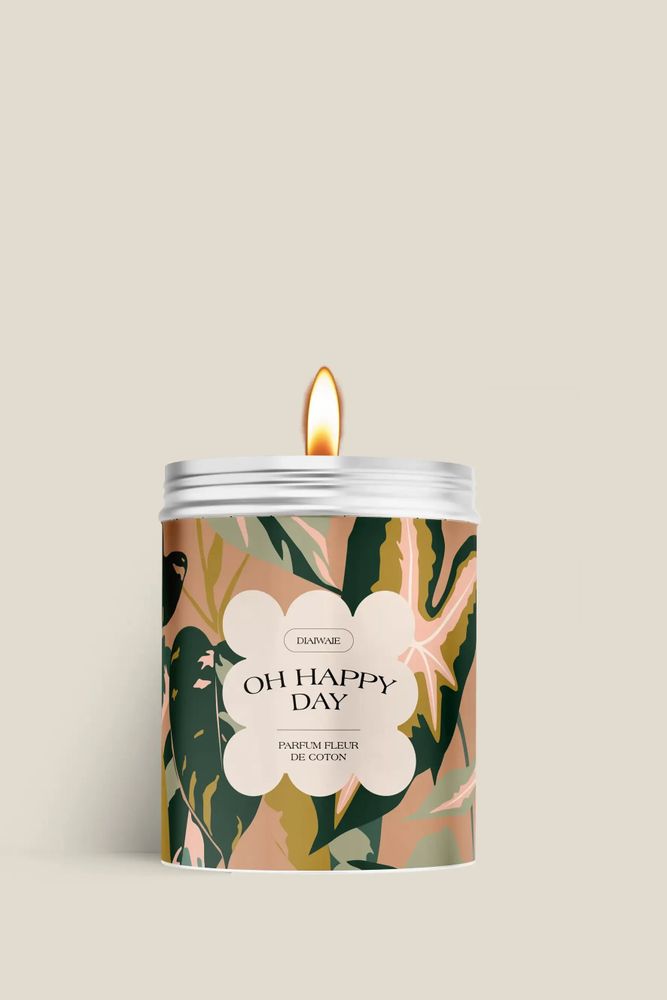 Bougies - Bougie - Oh happy day - senteur fleur de coton - DIAIWAIE