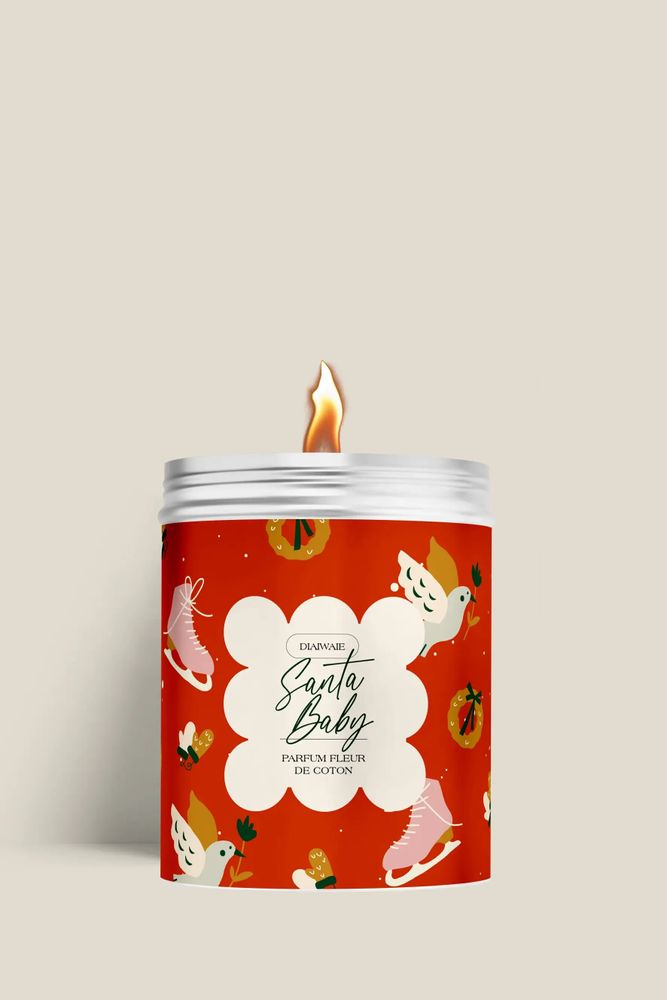 Bougies - Bougie - Santa Baby - senteur fleur de coton - DIAIWAIE