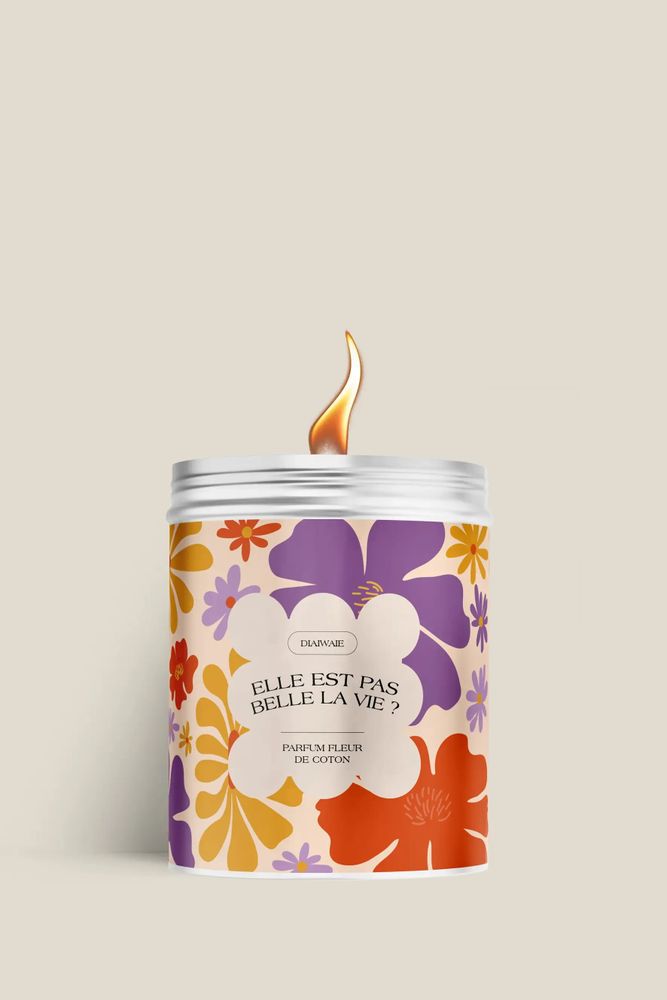 Candles - Candle - Isn't life beautiful - cotton flower scent - DIAIWAIE