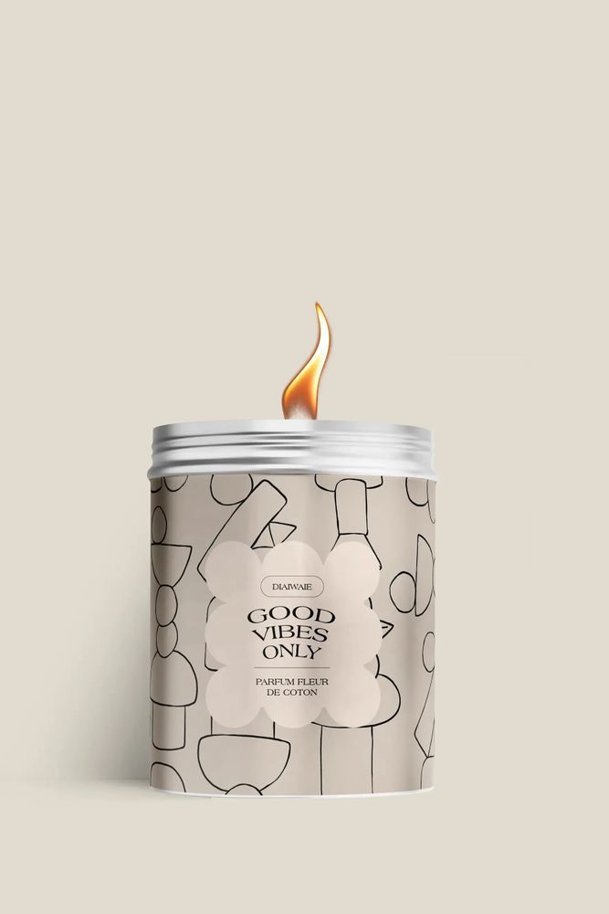 Candles - Candle - Good vibes only - cotton flower scent - DIAIWAIE
