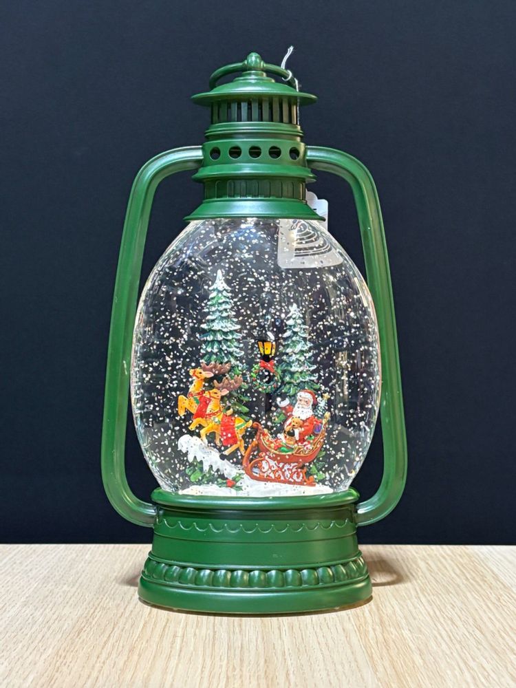 Other Christmas decorations - LED Snow Globe Lantern – Santa’s Sleigh & Reindeer - BLUE STAR B.V.