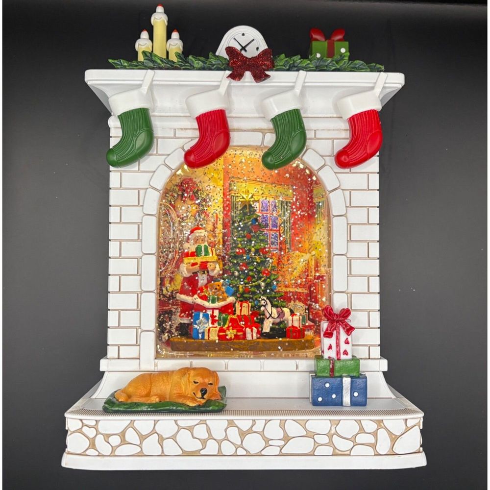 Other Christmas decorations - Christmas LED Fireplace Scene – Santa Delivering Gifts - BLUE STAR B.V.
