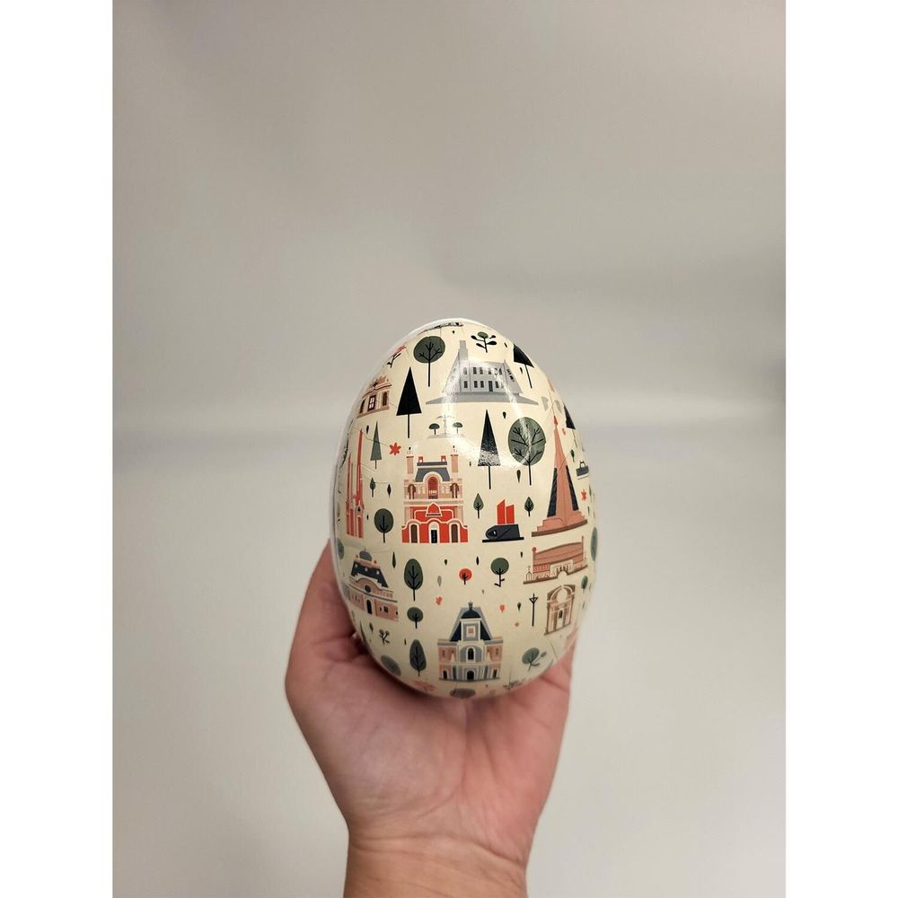Objets de décoration - Oeuf de Pâques en carton 12 cm 'City Glow' - NESTLER GMBH FEINKARTONAGEN