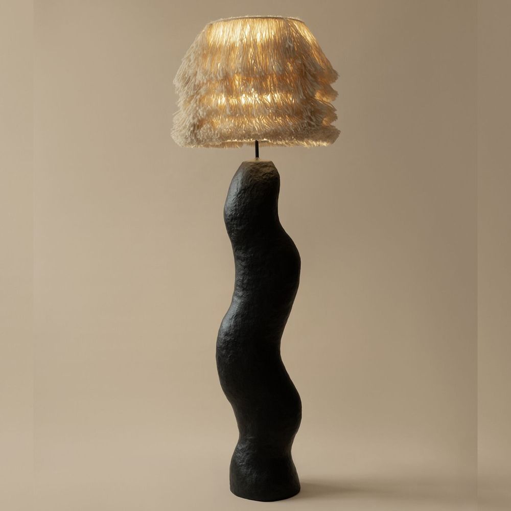 Floor lamps - Shadow Wool Sculptural Floor Lamp - PLETOSTUDIO
