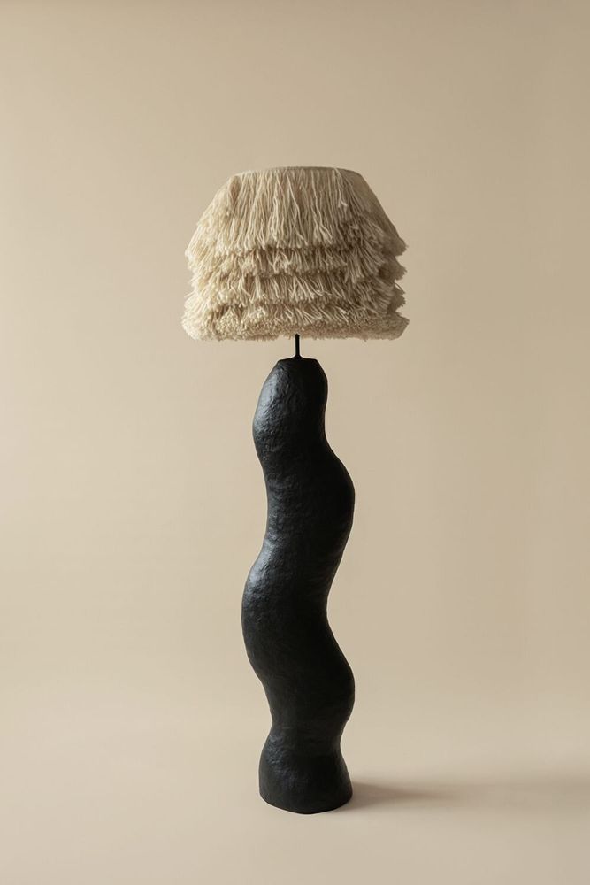 Floor lamps - Shadow Wool Sculptural Floor Lamp - PLETOSTUDIO