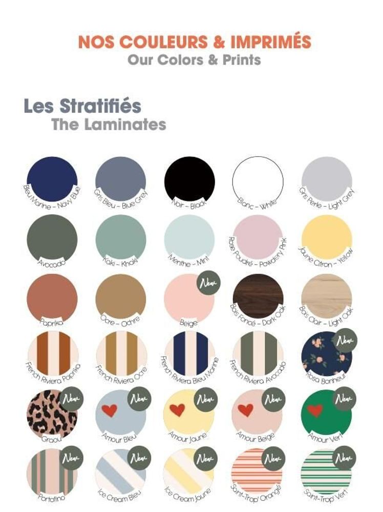 Autres tables - Table rétro carré Véra rabattable - 60x60 cm - LES GAMBETTES