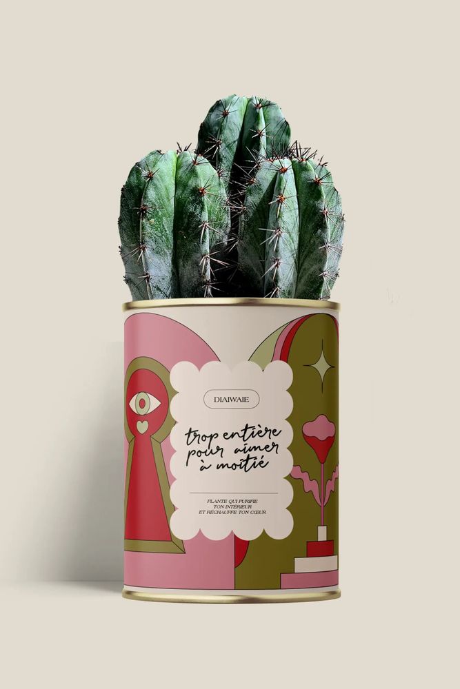 Cadeaux - Trop entière pour aimer à moitié - Maxi Cactus - DIAIWAIE