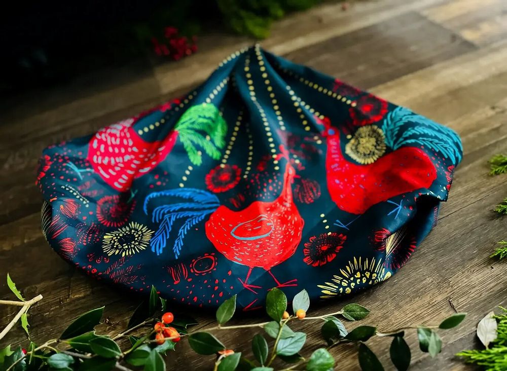 Cadeaux - Emballage Cadeau Réutilisable Satin Luxe – Les Poules - CARÉDEAU PAPIER CADEAU RÉUTILISABLE