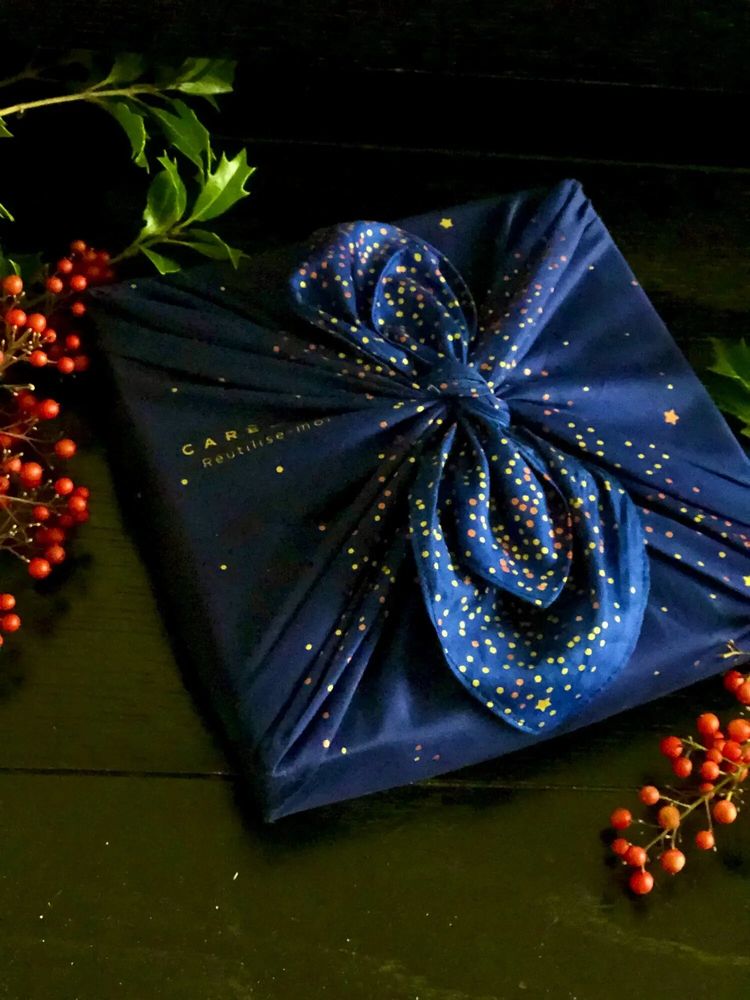 Stationery - Reusable Gift Wrap Satin Luxe – Enchanted Night - CARÉDEAU PAPIER CADEAU RÉUTILISABLE