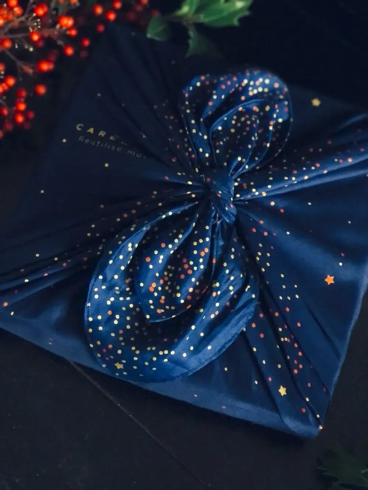 Stationery - Reusable Gift Wrap Satin Luxe – Enchanted Night - CARÉDEAU PAPIER CADEAU RÉUTILISABLE