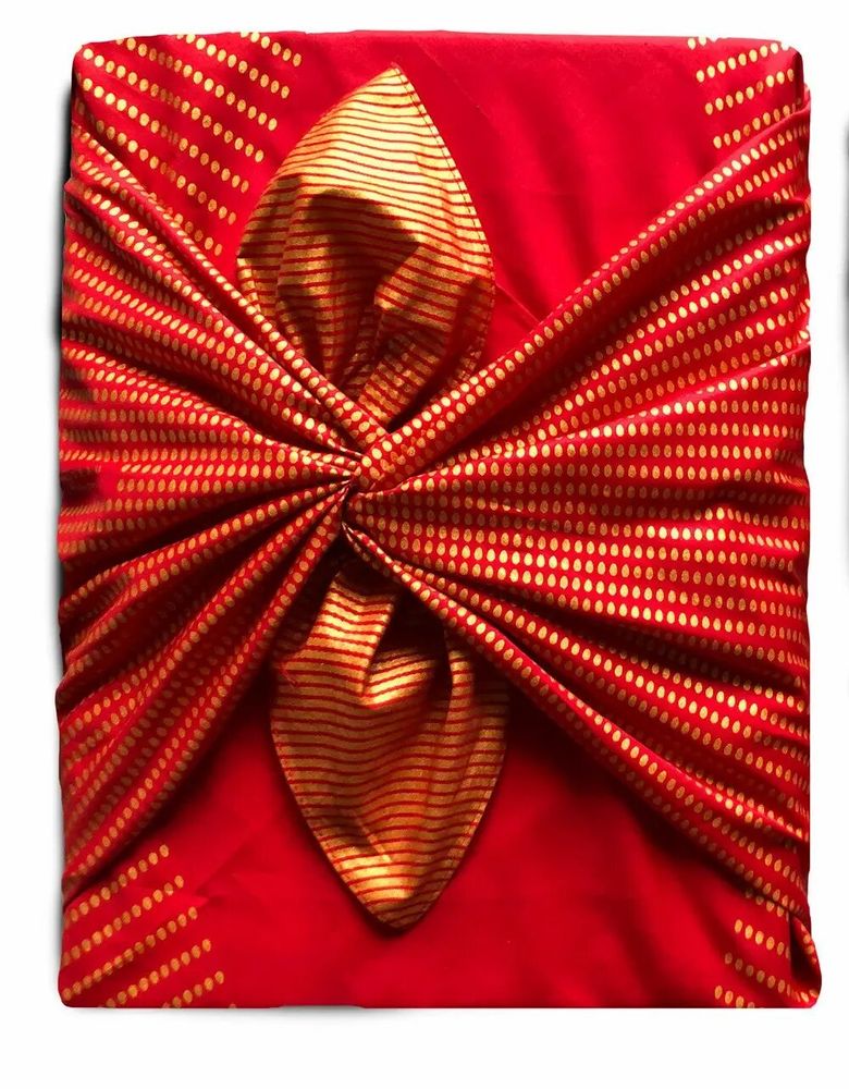 Gifts - Reusable Gift Wrap – Golden Hen Poppy Red - CARÉDEAU PAPIER CADEAU RÉUTILISABLE