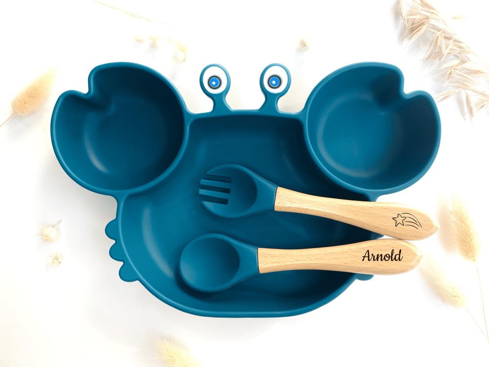 Children's mealtime - Gab the crab plate - LES PETITS CITRONS