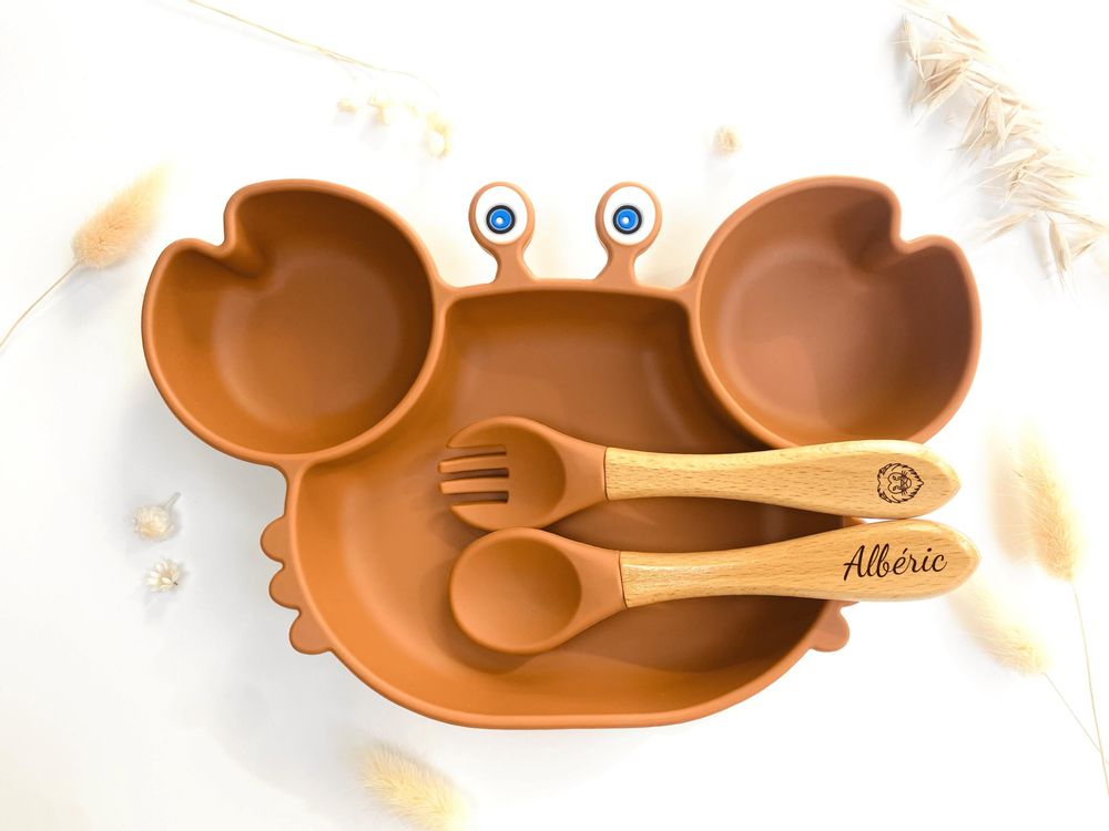 Children's mealtime - Gab the crab plate - LES PETITS CITRONS