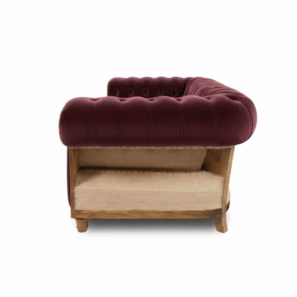 Sofas for hospitalities & contracts - Chesterfield Essence Bordeaux |Sofa and armchair - CREARTE COLLECTIONS