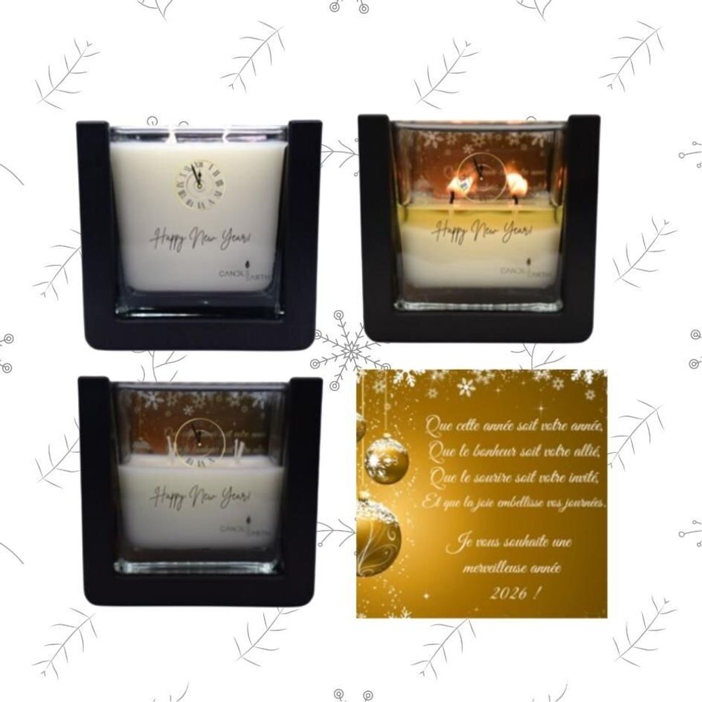 Bougies - Bougie Noël surprise parfumée décoration - 🍾 Midnight - BOUGIES CANDLEARTH