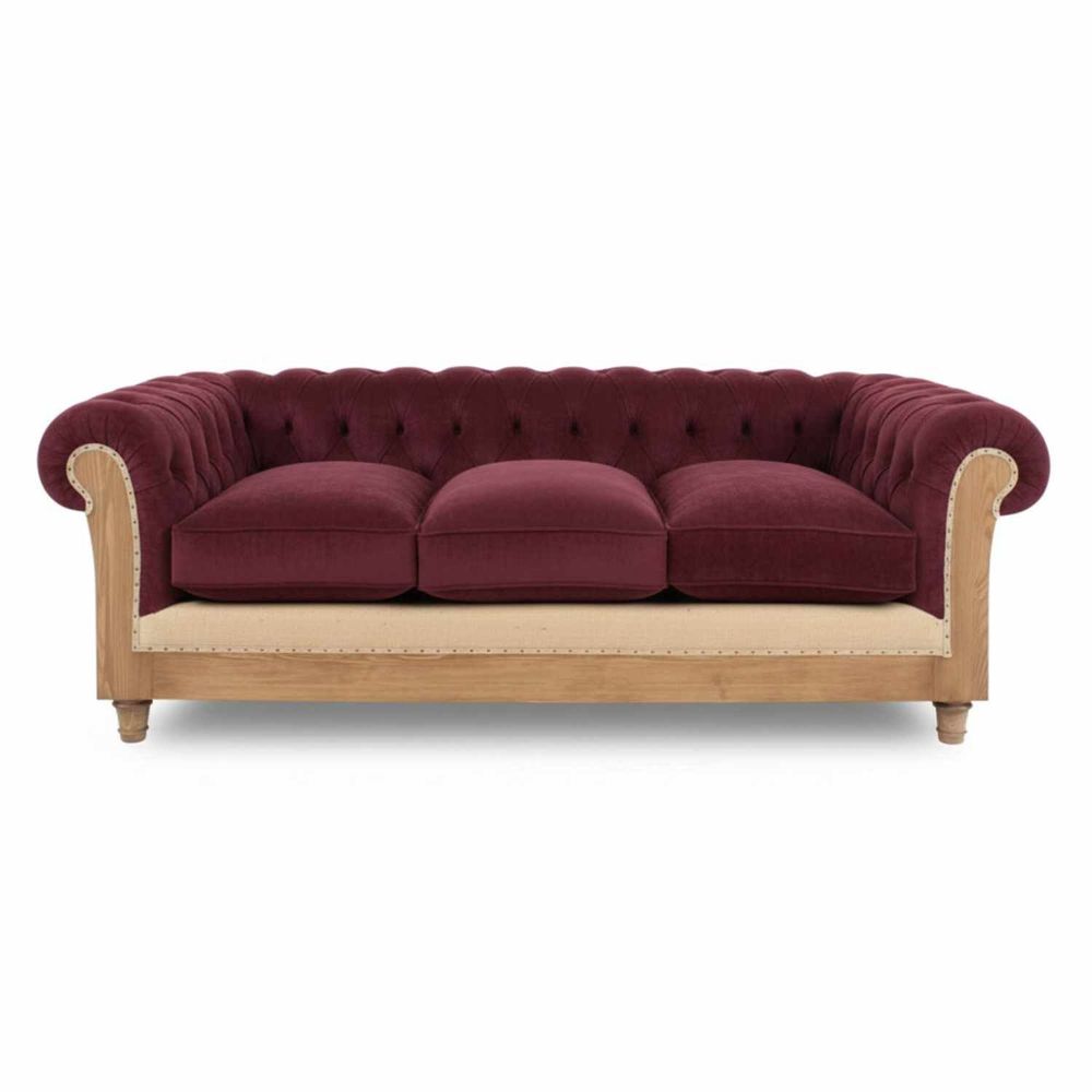 Canapés pour collectivités - Chesterfield Essence Bordeaux Plus | Canapé - CREARTE COLLECTIONS