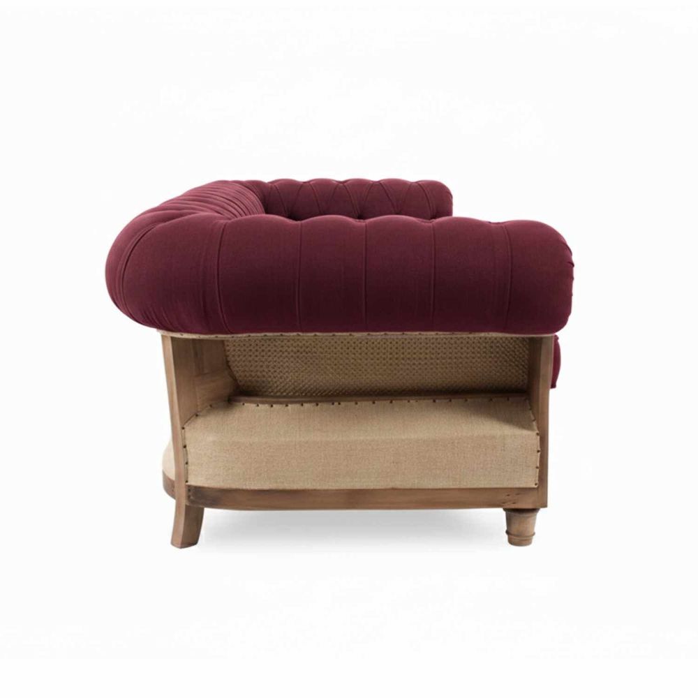 Canapés pour collectivités - Chesterfield Essence Bordeaux Plus | Canapé - CREARTE COLLECTIONS