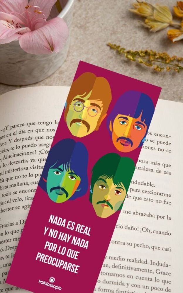 Cadeaux - Marque-page Geo Beatles avec phrase en anglais - KALIDOSKOPIO