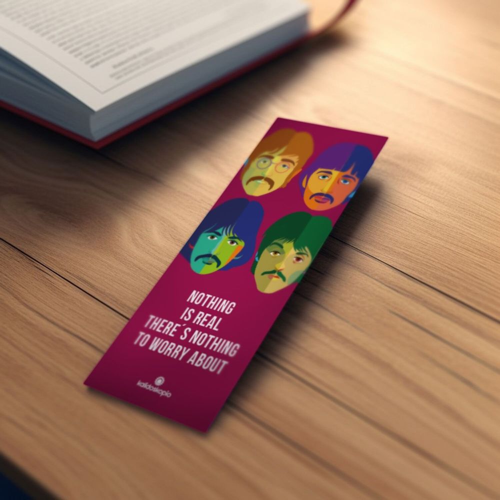 Cadeaux - Marque-page Geo Beatles avec phrase en anglais - KALIDOSKOPIO