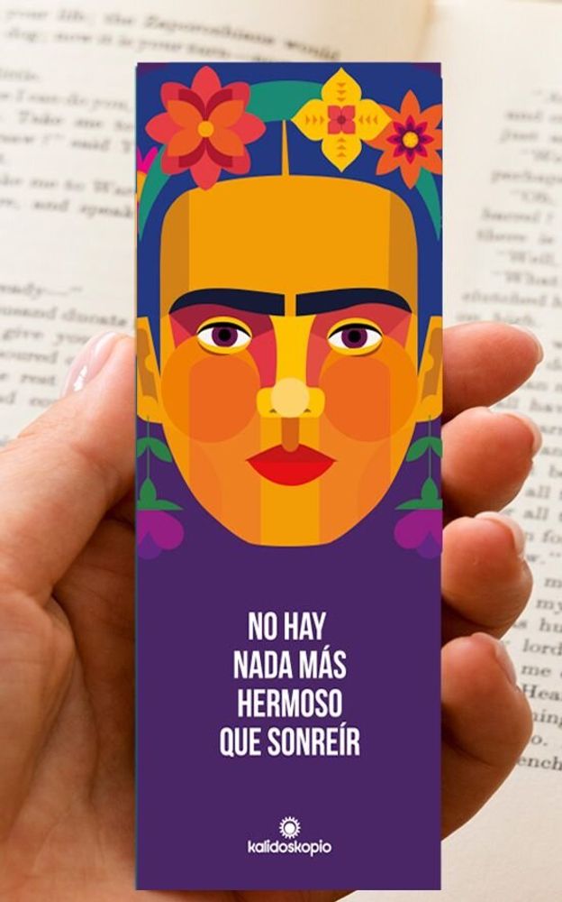 Gifts - Geo Flowers Bookmark with English phrase - KALIDOSKOPIO