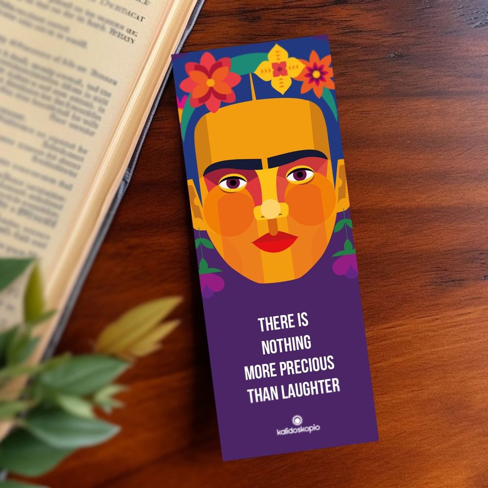 Gifts - Geo Flowers Bookmark with English phrase - KALIDOSKOPIO