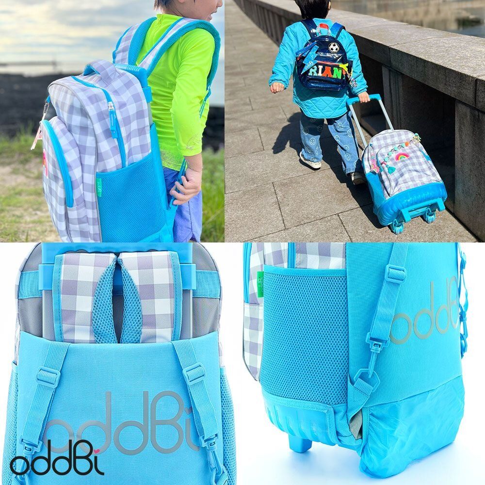 Sacs et cartables - Sac à dos à roulettes avec éclairage LED OddBi Happy Check - ODDBI