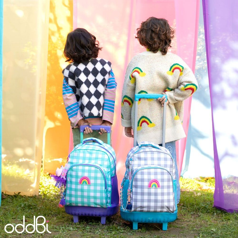 Sacs et cartables - Sac à dos à roulettes avec éclairage LED OddBi Happy Check - ODDBI