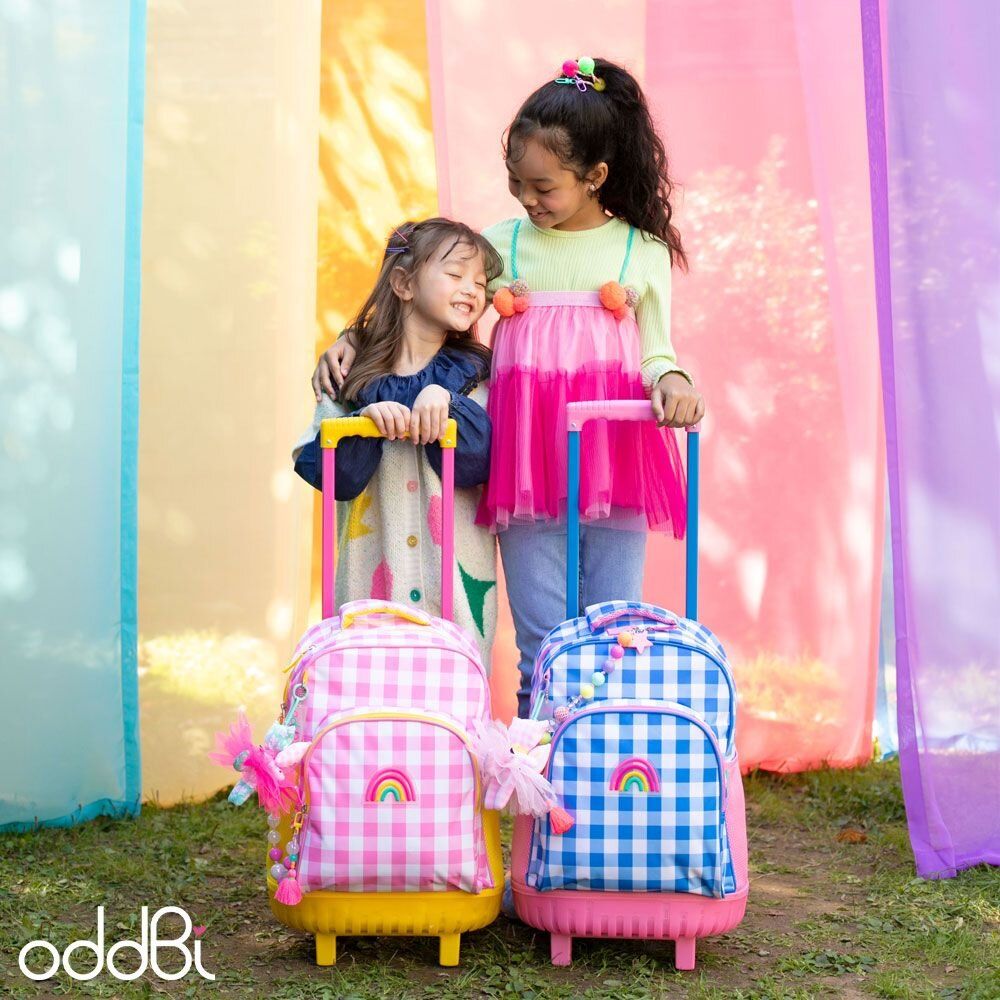 Sacs et cartables - Sac à dos à roulettes avec éclairage LED OddBi Happy Check - ODDBI