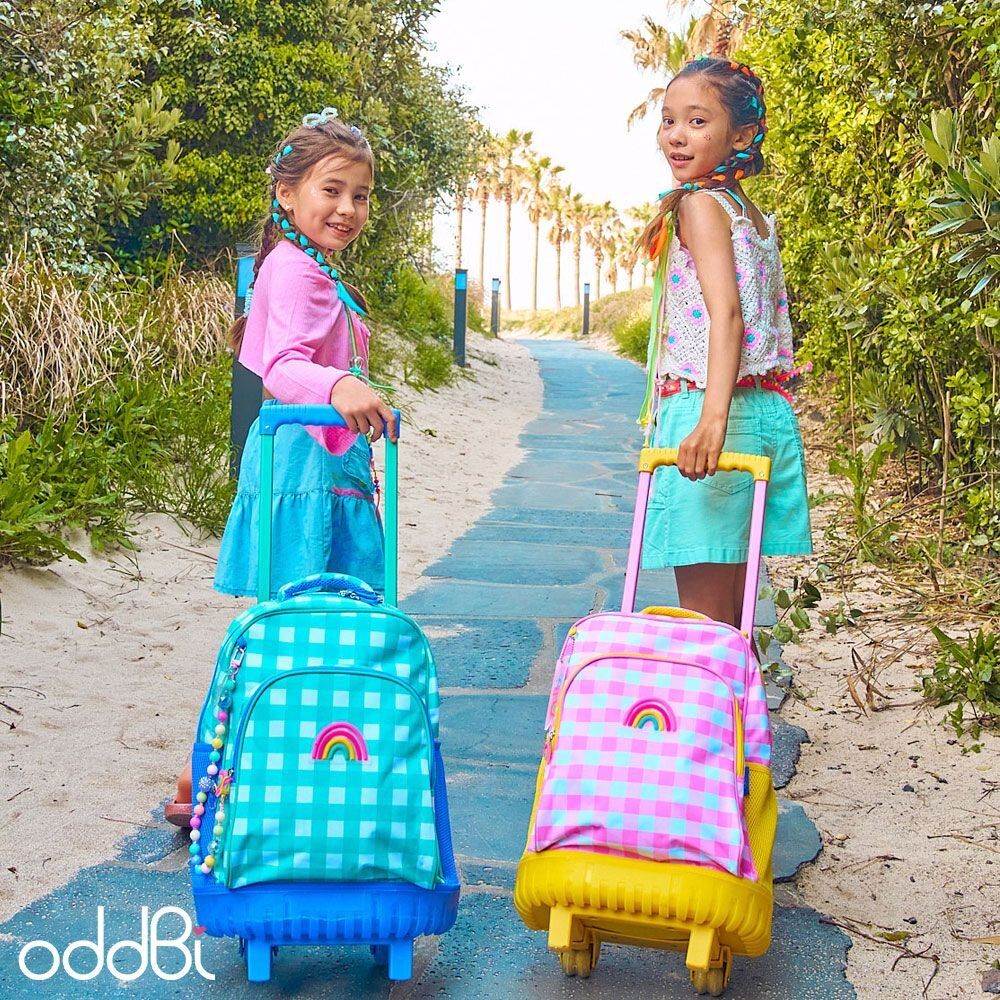 Sacs et cartables - Sac à dos à roulettes avec éclairage LED OddBi Happy Check - ODDBI