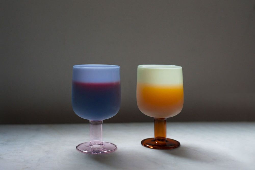 Accessoires pour le vin - TWO TONE WINE GLASS - AMABRO